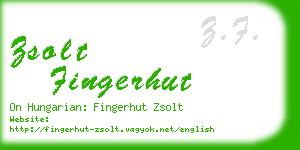 zsolt fingerhut business card